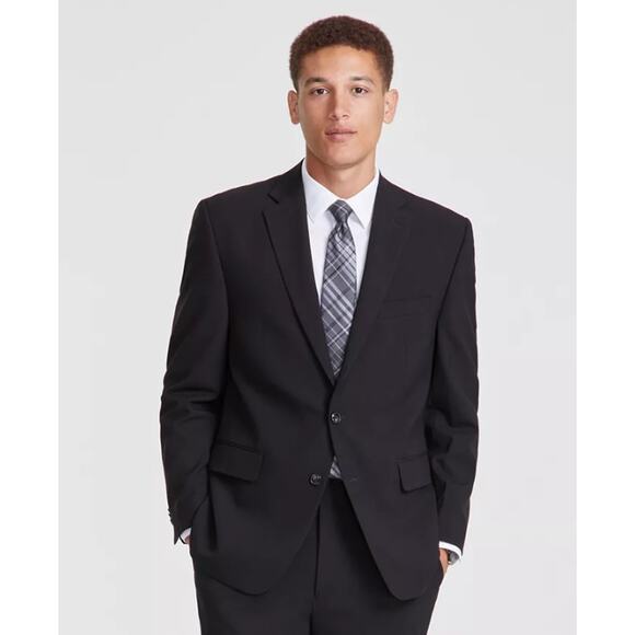 Perry Ellis Men´s Solid Black Modern-Fit Nested...